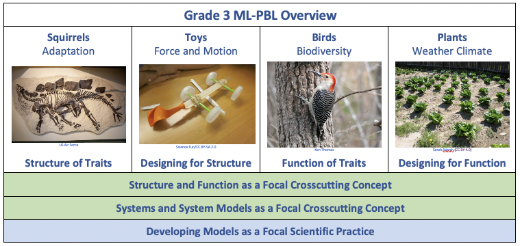 Chart of 3rd grade unit structure.